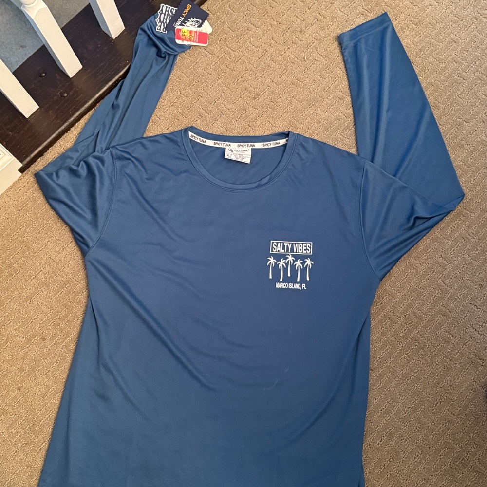Salty Vibes Long Sleeve Shirt in Blue
